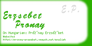 erzsebet pronay business card